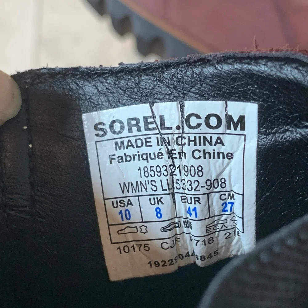 Sorel Women's Burgundy Addington Chelsea Ankle Boots - Picture 15 of 16